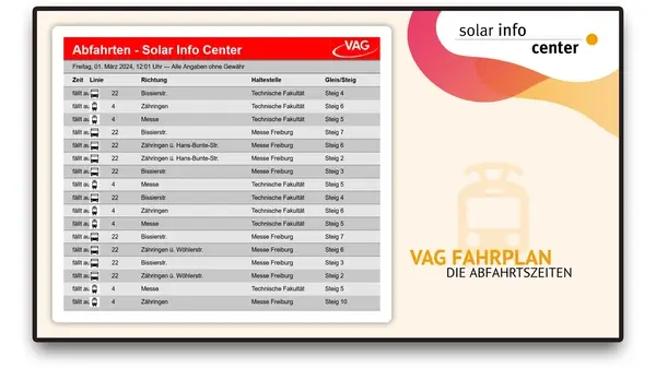 Solar Info Center Infoscreen Solar Info Center Infoscreen